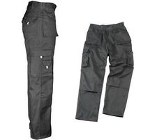 JACKSON - Men's Multi Pocket Work Trousers Black